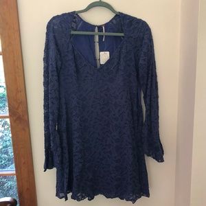 NWT Free People Long Sleeve Lace Dress